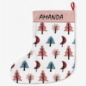 Modern Vakantiepatroon - Cookie Cutter Name Grote Kerstsok (Achterkant)