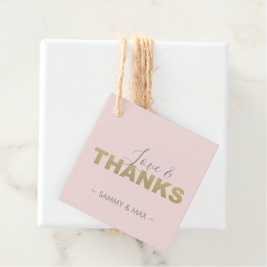 Modern Valentijns's Gift Labels - Roze en gouden g (In situ)