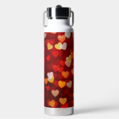 Modern Valentine's Day Romantic Heart Pattern Waterfles (Voorkant)