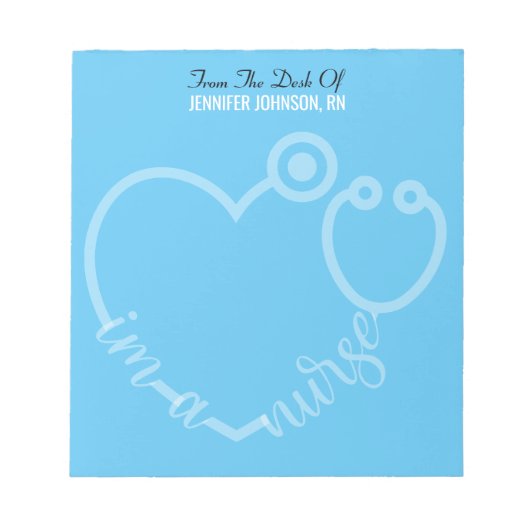 Modern van de bureau van de verpleegster Stethosco Notitieblok (Voorkant)