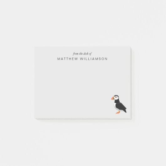 Modern van de bureau van Puffin Bird Post-it Notes (Voorkant)