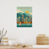 Modern Vancouver reizen Poster (Keuken)