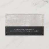 modern vastgoed | gestikt leer visitekaartje (Achterkant)