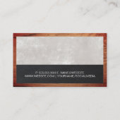 Modern vastgoed | Visitekaartje van houten leder (Achterkant)