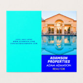 Modern vastgoedbedrijf (QRCode) makelaar gevouwen Visitekaartjes (Buitenkant ongevouwen)