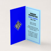 Modern vastgoedbedrijf (QRCode) makelaar gevouwen Visitekaartjes (Binnen)