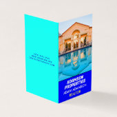 Modern vastgoedbedrijf (QRCode) makelaar gevouwen Visitekaartjes (Buitenkant)