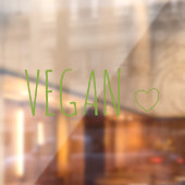 Modern Vegan met Hart | Eco Café & Store Uithangbo Raamsticker (Vel 2)