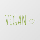 Modern Vegan met Hart | Eco Café & Store Uithangbo Raamsticker (Vel)