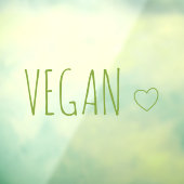 Modern Vegan met Hart | Eco Café & Store Uithangbo Raamsticker (Vel 3)