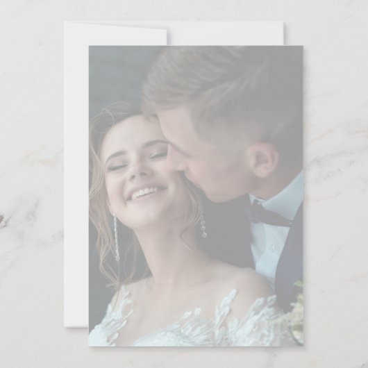 Modern Vellum Black & White Overlay Photo Wedding Save The Date (Achterkant)