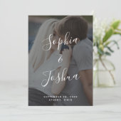 Modern Vellum look Save the Date Card Kaart (Staand voorkant)