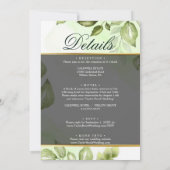 Modern Vellum Overlay Wedding Invitation Kaart (Achterkant)