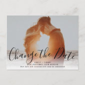 Modern Verander de datum | Upload uw foto Briefkaart (Voorkant)