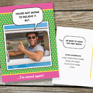 Modern Verhuiswoning Aangepaste Foto Nieuw Adres Briefkaart
