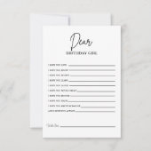 Modern Verjaardagsfeestspel voor volwassen spelkaa Kaart (Voorkant)