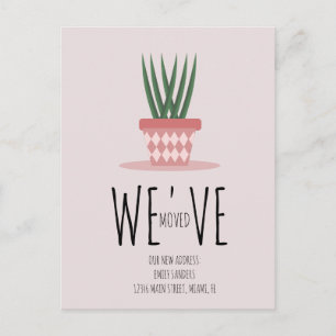 Modern verplaatst NIEUW THUIS-adres Briefkaart