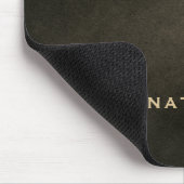Modern Versleten Leren Gouden Monogram Muismat (Hoek)