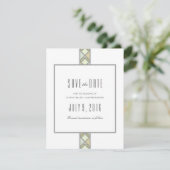 Modern vertakt patroon slaat de datum op save the date (Staand voorkant)