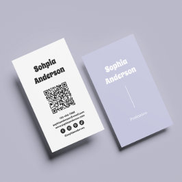 Modern Verticaal ontwerp | QR-code en sociale link Visitekaartje