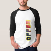 Modern Vertical Hello Graphic T-Shirt (Devant)