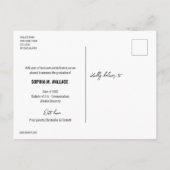 Modern Vertical Photo Afstuderen Aankondigingskaart (Achterkant)