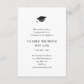 Modern Vertical Photo Afstuderen Informatiekaartje (Voorkant)