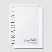 Modern Vertical Photo Afstuderen Vellum Uitnodigingen (Offset)