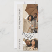 Modern Vertical Photo Strip Wedding Save the Date (Voorkant)