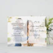 Modern Vervlogen Foto Geometrisch Huwelijksprogram (Staand voorkant)