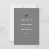 Modern Vet AFSTUDEERDER met minimalistische script Kaart (Achterkant)