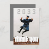 Modern Vet AFSTUDEERDER met minimalistische script Kaart (Voorkant / Achterkant)