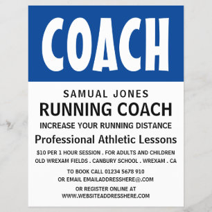 Modern vet, atletiekles reclame flyer