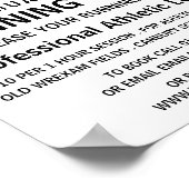 Modern vet, atletiekles reclame poster (Hoek)