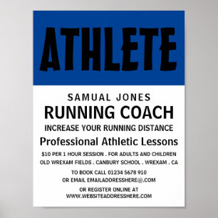 Modern vet, atletiekles reclame poster