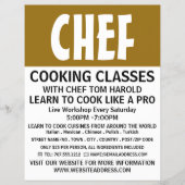 Modern Vet, Chef, Reclame voor kooklessen Flyer (Voorkant)