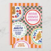 Modern vet en kleurrijk Vrijgezellenfeest brunch Kaart (Voorkant / Achterkant)