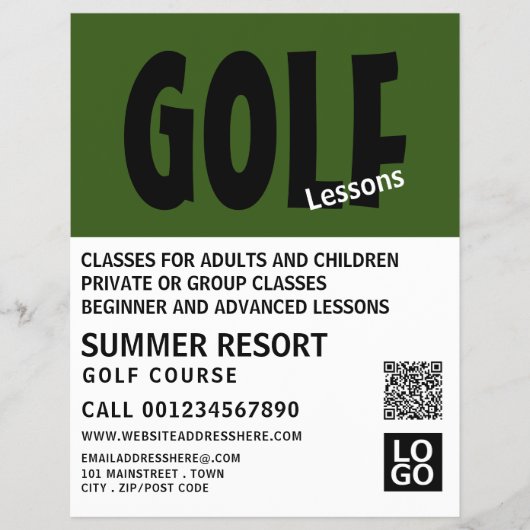 Modern Vet, GoIf Lesson Adverteren Flyer (Voorkant)