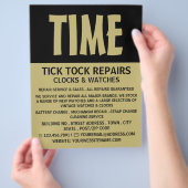 Modern vet, Horoloog Adverteren Flyer (Hand)