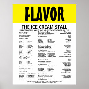 Modern Vet, Ijszaak Menu Poster