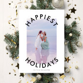 Modern vet kerstscript elegante foto feestdagenkaart