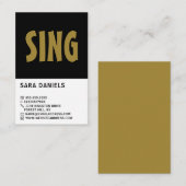 Modern vet, professioneel vocalistisch Visitekaart Visitekaartje (Voorkant / Achterkant)