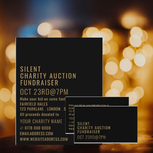 Modern Vet, Stille Liefdadigheidsveiling Flyer