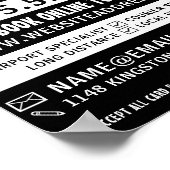 Modern vet, taxibusfirma Adverteren Poster (Hoek)