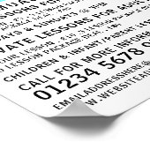 Modern vet, Zwemles Adverteren Poster (Hoek)