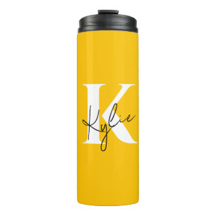 Modern Vibrant gepersonaliseerd monogram - Thermosbeker
