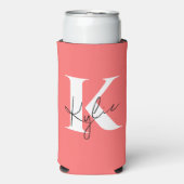 Modern Vibrant Gepersonaliseerde Monogram Naam - (Seltzer Voorkant)