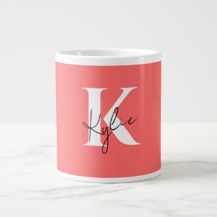 Modern Vibrant Gepersonaliseerde Monogram Naam - Extra Grote Beker