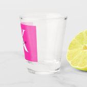 Modern Vibrant Gepersonaliseerde Monogram Naam - Shot Glas (Rechts)