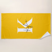 Modern Vibrant Gepersonaliseerde Monogram Naam - Strandlaken (Voorkant)